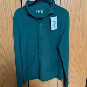 Zyia Teal Women's Half-Zip Hoodie